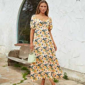 Always On My Mind Satin Floral Maxi Dress